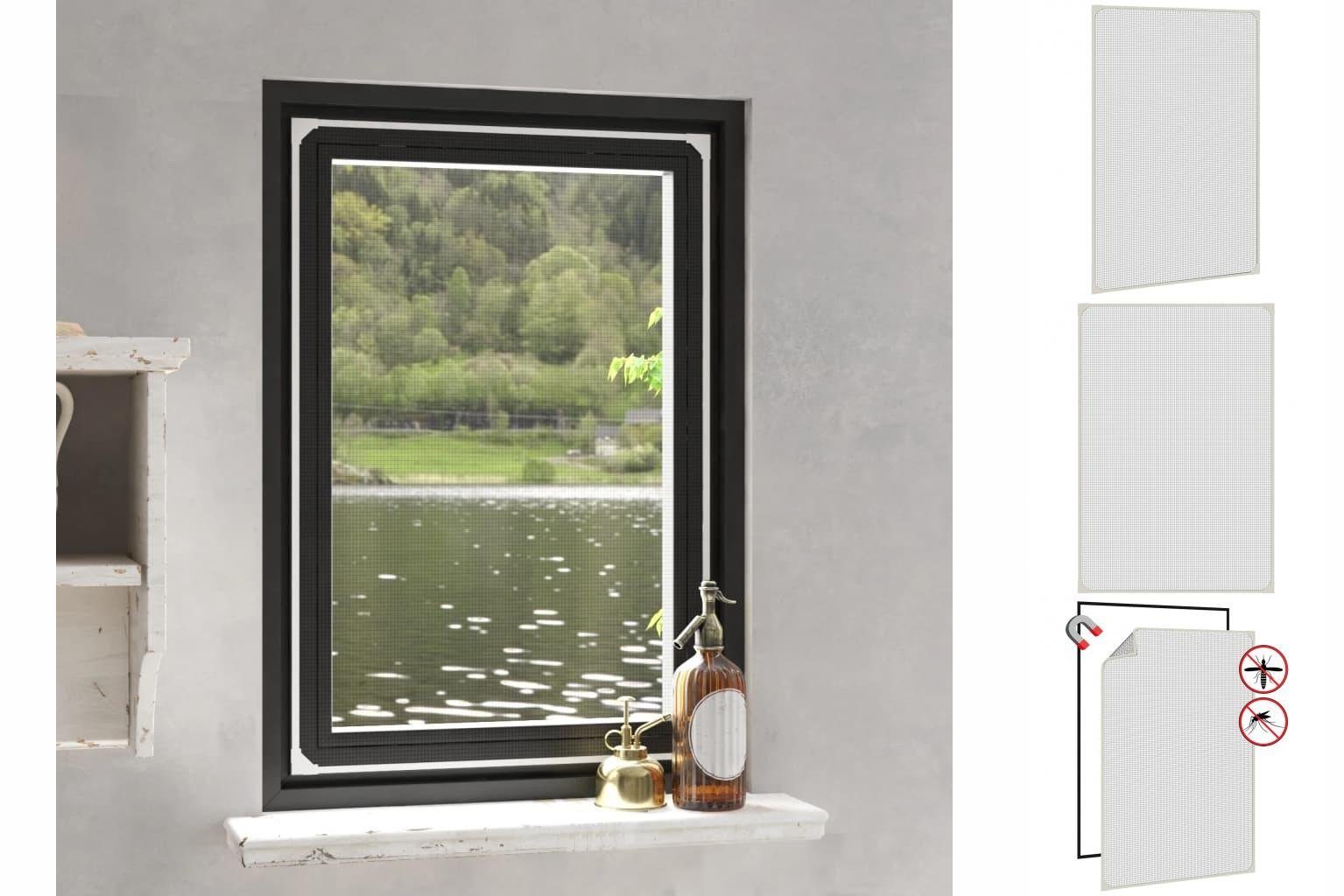 vidaXL Insektenschutz-Fensterrahmen Magnet-Insektenschutz für Fenster Weiß 80x120 cm