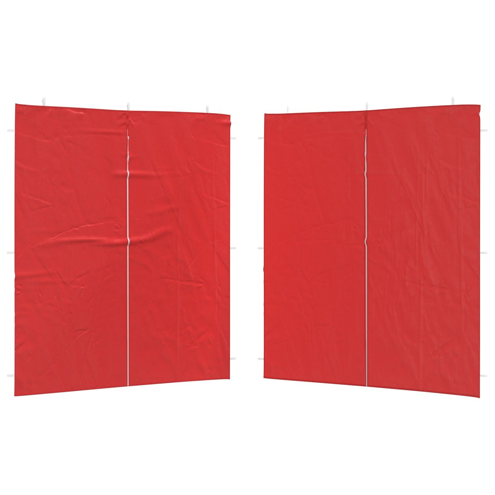 vidaXL Partyzelt Party Zelt Seitenteil 2 pcs Rot 200 x 195 cm PE und Stahl