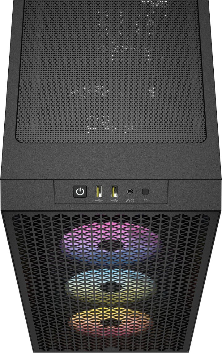 Corsair PC-Gehäuse 3000D RGB Airflow Tempered Glass Mid-Tower, Black, RGB