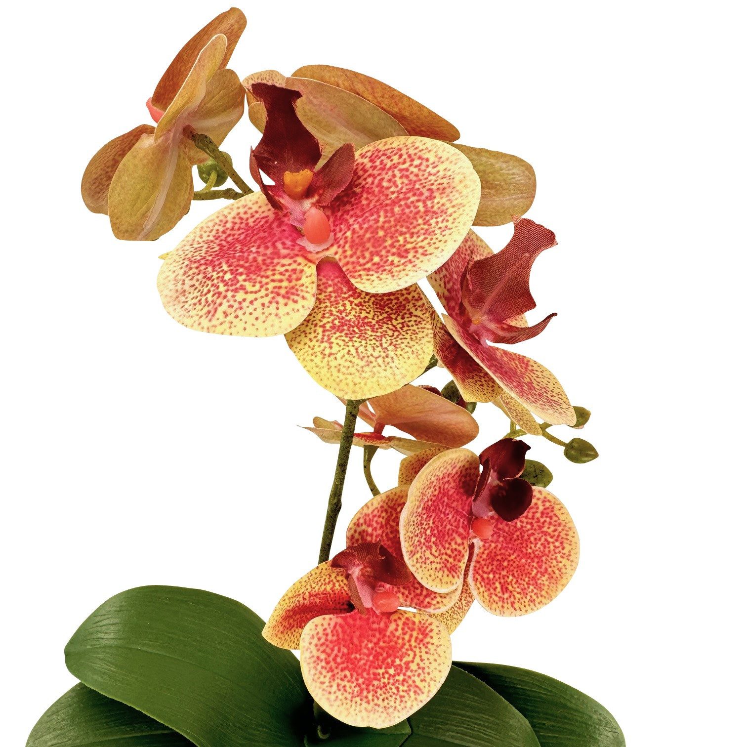 Kunstblume - Künstliche Blumen, Pflanzen im Topf, runde Vase - wie echt - O günstig online kaufen