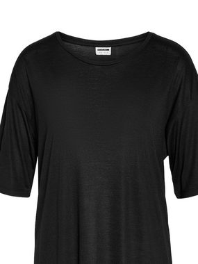 Noisy may Shirtkleid Legeres Long Shirt Kleid Halb Arm Basic Extralang (extralang) 7283 in Schwarz