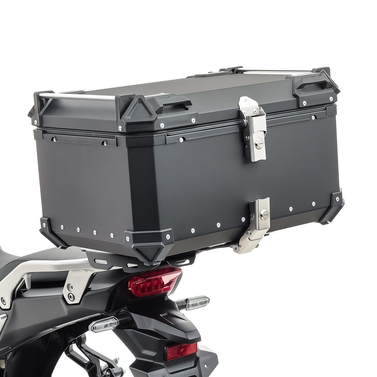 Bagtecs Topcase Set Alu Topcase + Gepäckbrücke für Honda Transalp XL 750 23-26 XB65
