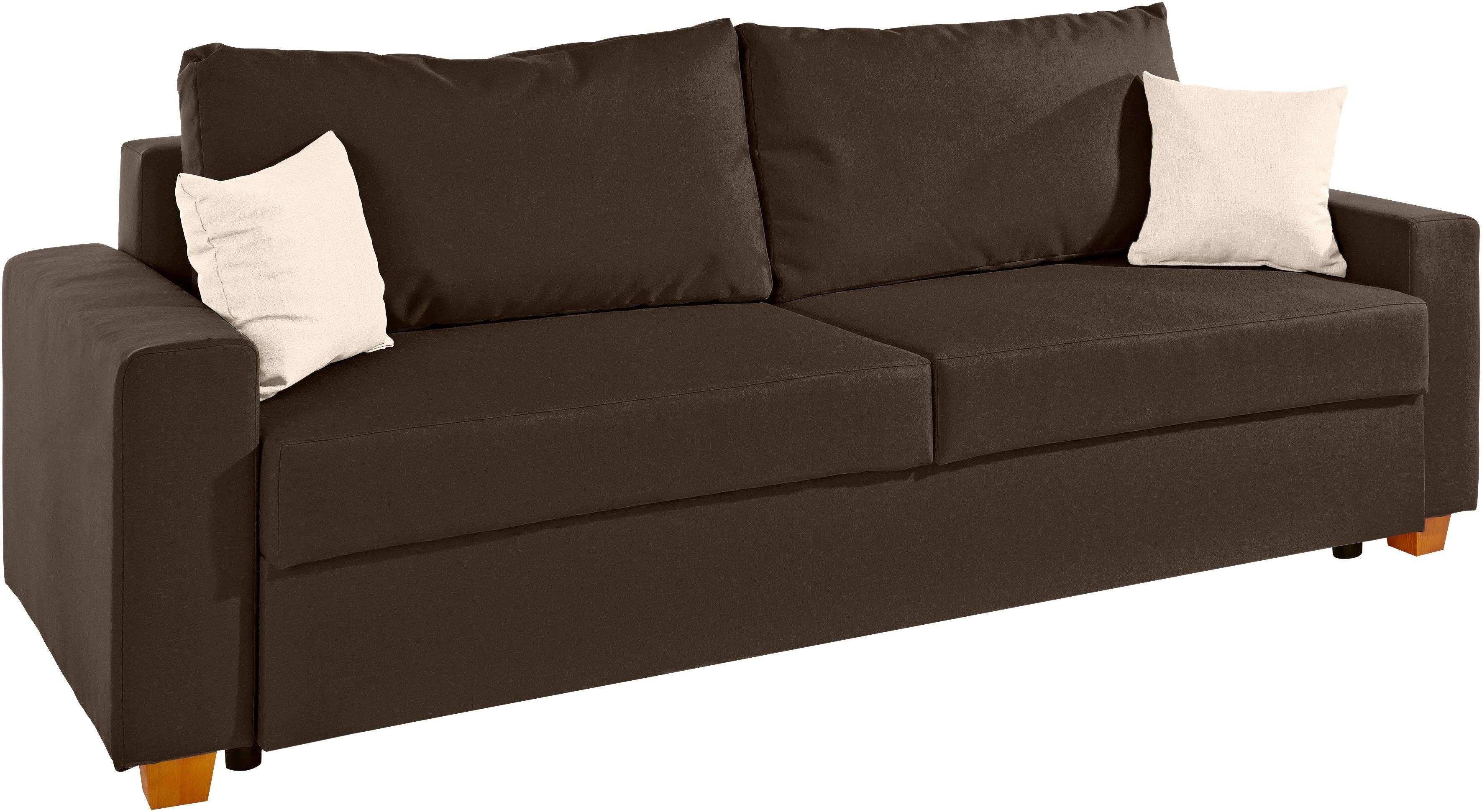 Schlafsofa MERANO von HOME AFFAIRE - in PRIMABELLE® braun