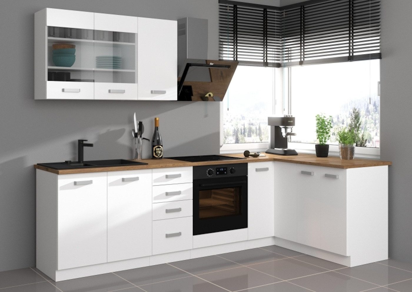 ROYAL24_MARKT Winkelküche - Dynamik für Ihr Zuhause, Edles Material - Zeitlos - Elegant.