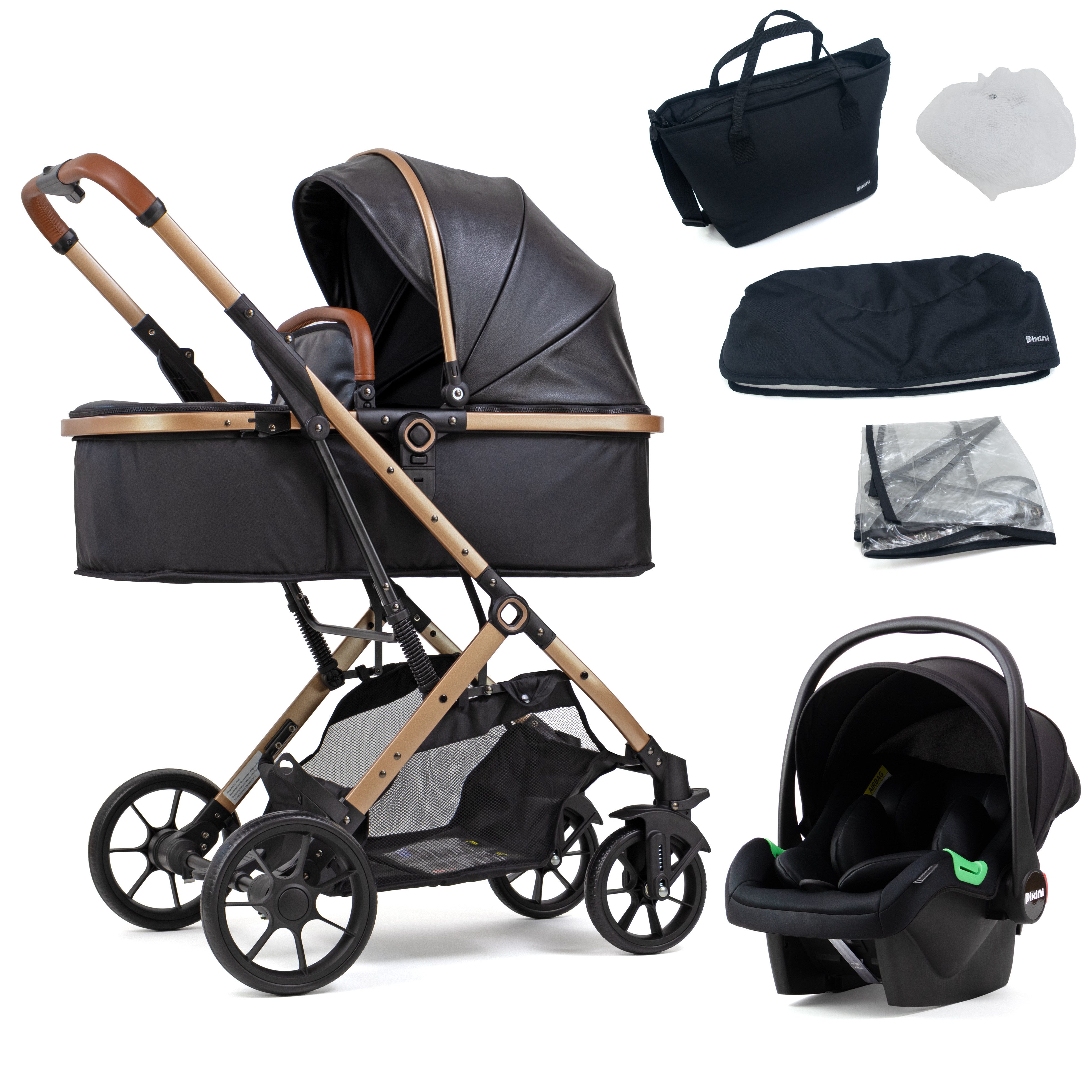 Kombi-Kinderwagen Pixini Lania Kinderwagen 3in1 Set