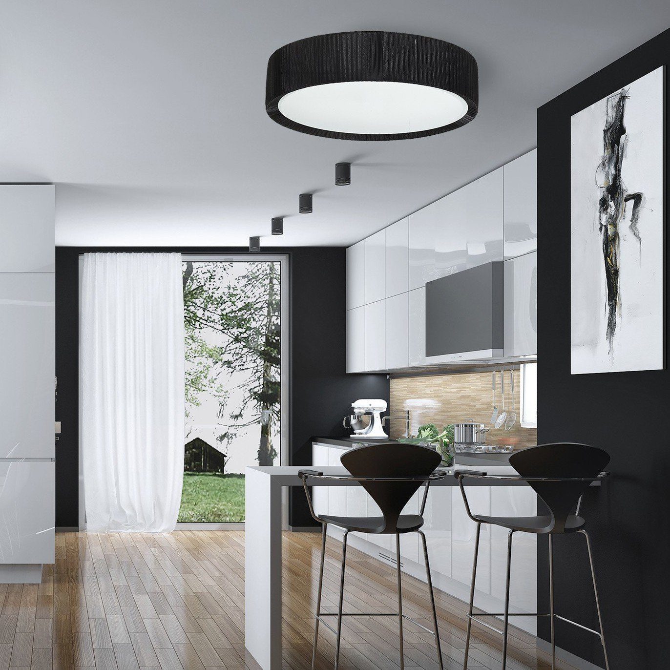 licht trend deckenleuchte handro deckenleuchte o 45 cm schwarz schwarz