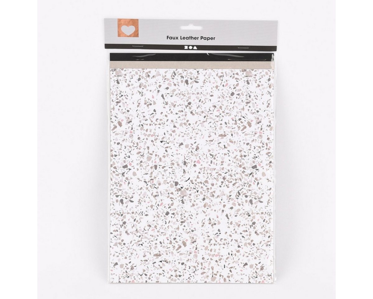 Thumbnail - SCHÖNER LEBEN. Stoff Creativ Company Lederpapier 3 Blatt div. Designs Stärke 0,55mm weiß g