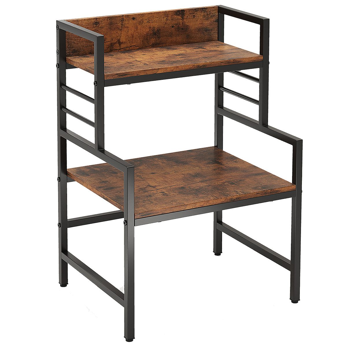 COSTWAY Küchenregal, 3 Stufiges Mikrowellenregal mit 2 Ablagen, stehend günstig online kaufen