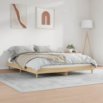 furnicato Bett Bettgestell Sonoma-Eiche 180x200 cm Holzwerkstoff
