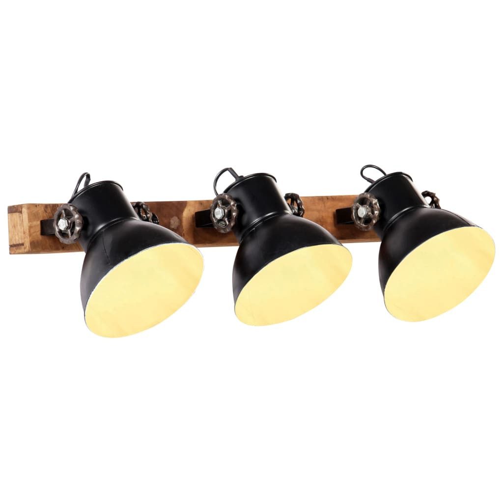 vidaXL Deckenleuchte Wandlampe Industriestil Schwarz 65x25 cm E27