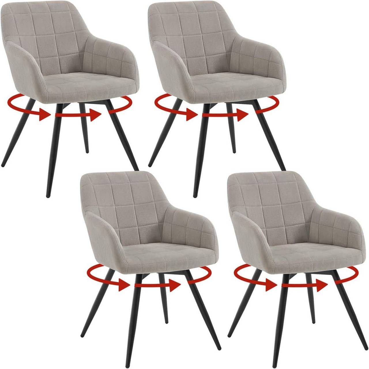 Woltu Esszimmerstuhl (4 St), gepolsterter ergonomischer, günstig online kaufen