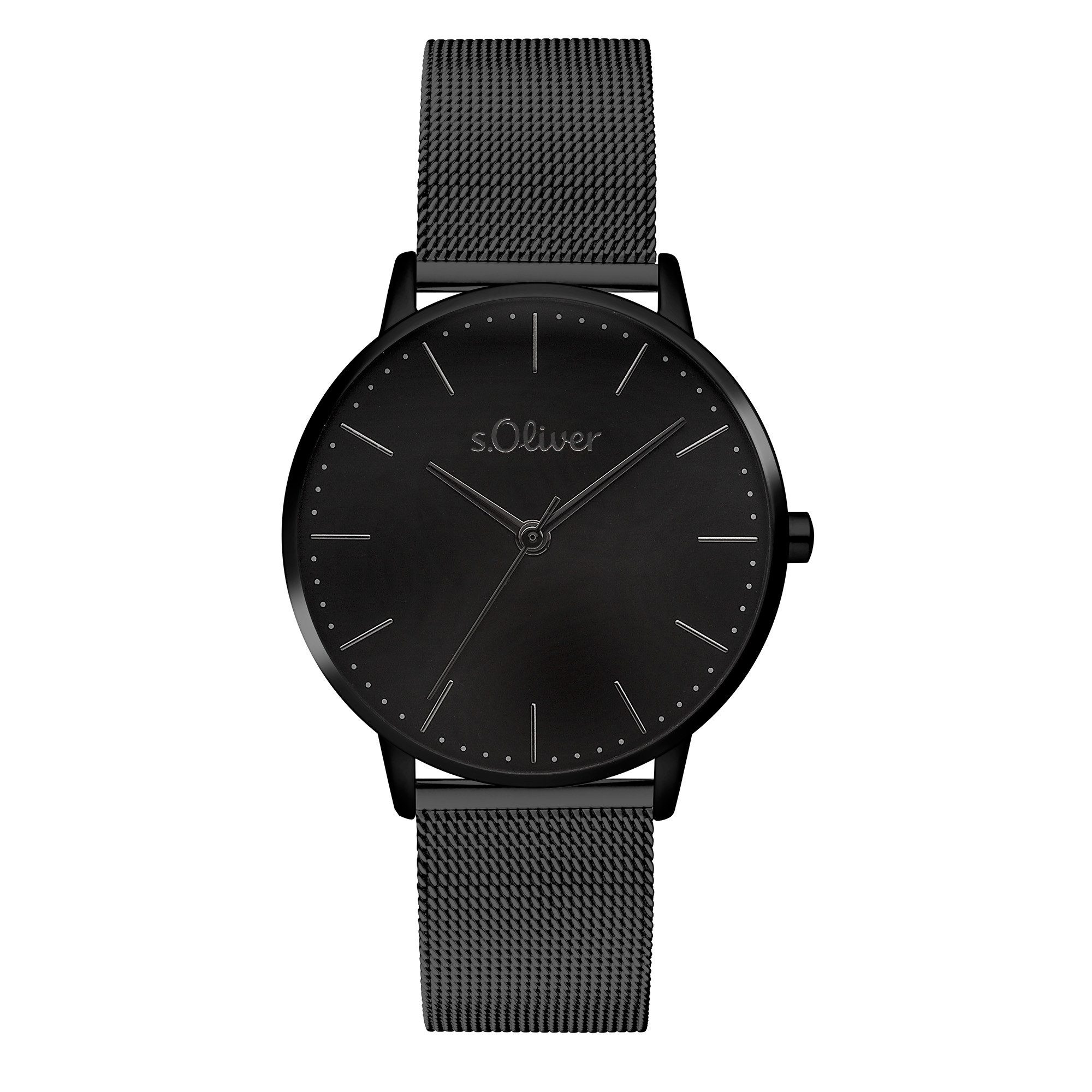 s.Oliver Quarzuhr Modern Basics Edelstahl