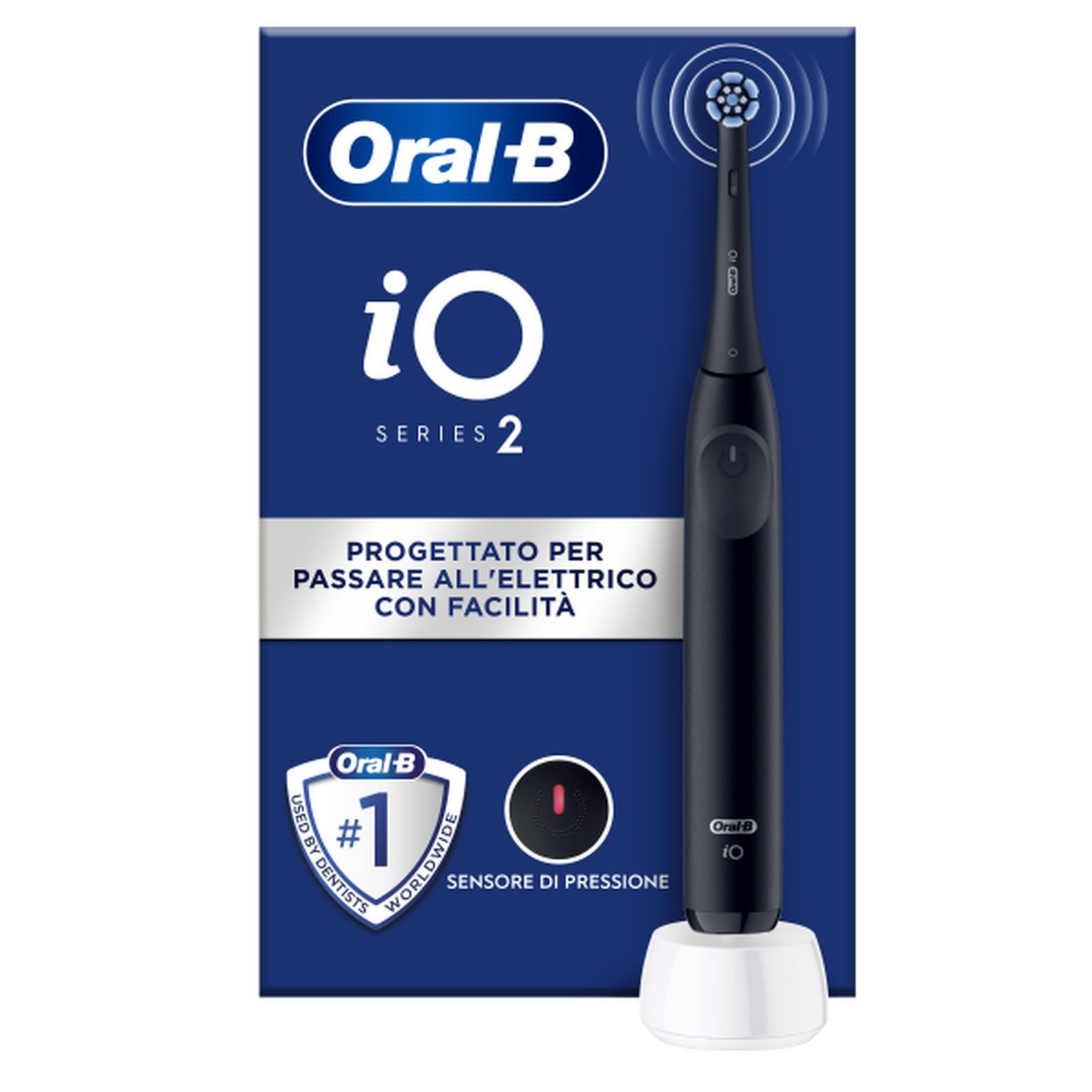 Braun Elektrische Zahnbürste Oral-B iO2 Serie 2 Night Black, Elektrische Zahnbürste