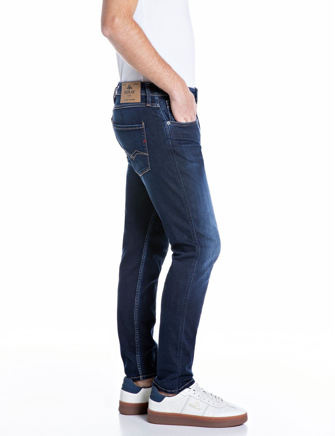 Replay Slim-fit-Jeans Anbass Superstretch elastisch – Bild 4 von 5