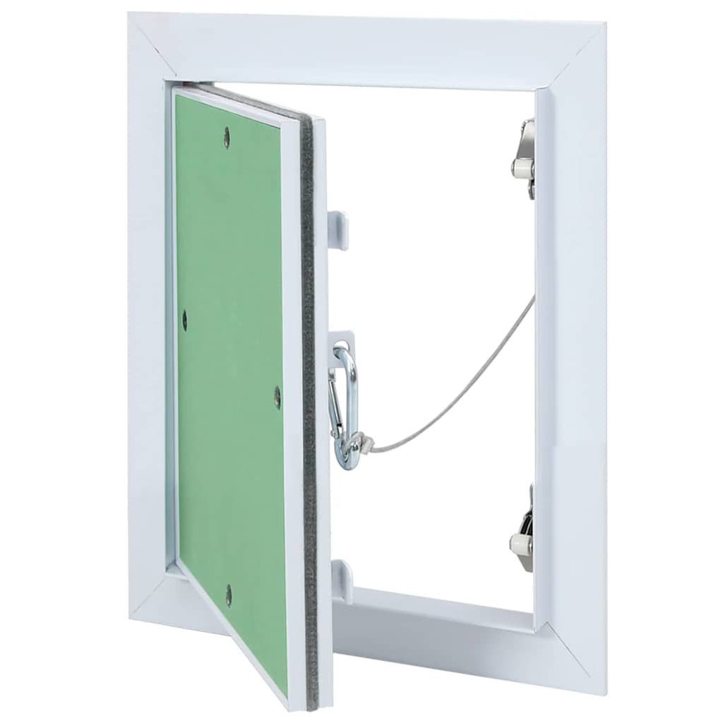 vidaXL Revisionsklappe Zugangstür Weiß 25 x 30 cm Aluminium und Gipskarton (1-St)