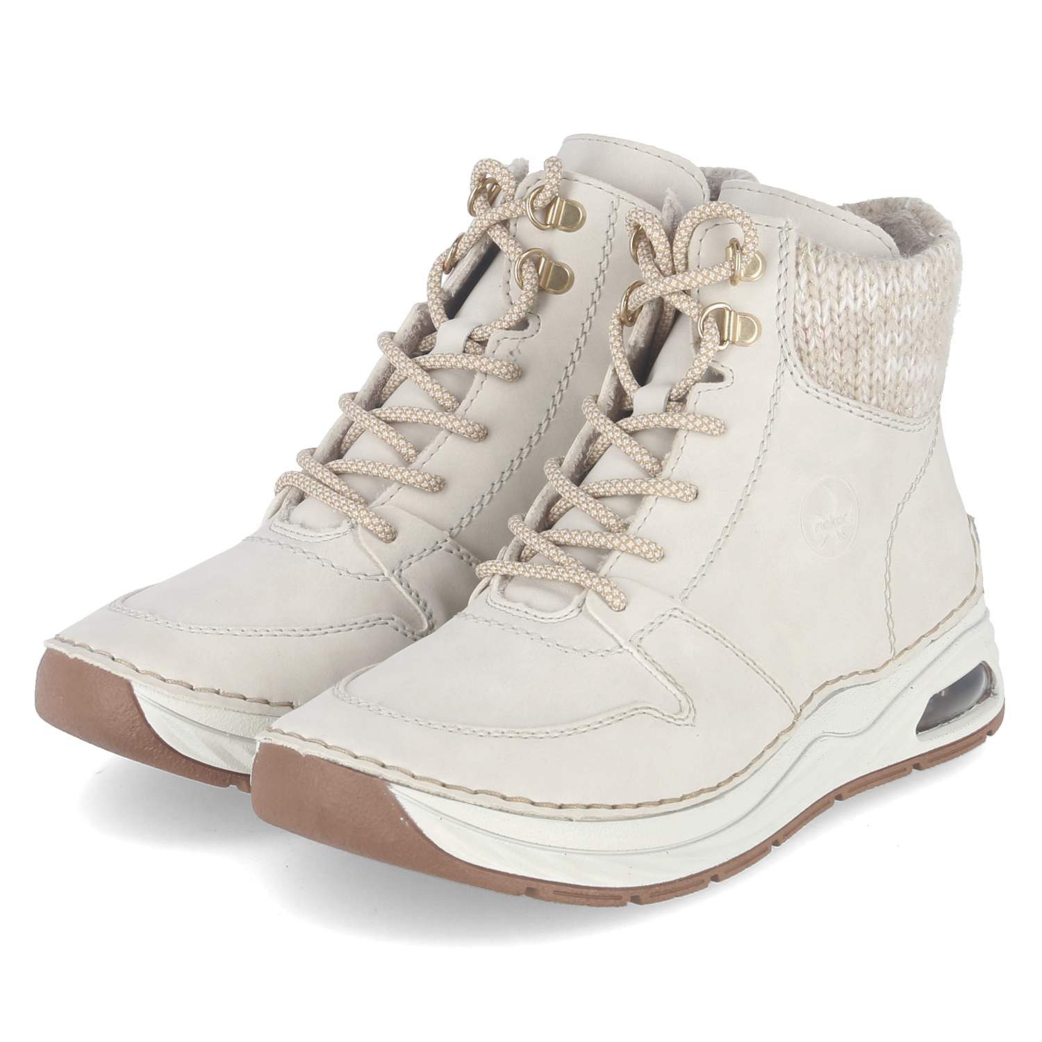 Rieker Rieker 44555-60 Damen Synthetik beige Schnürstiefel günstig online kaufen