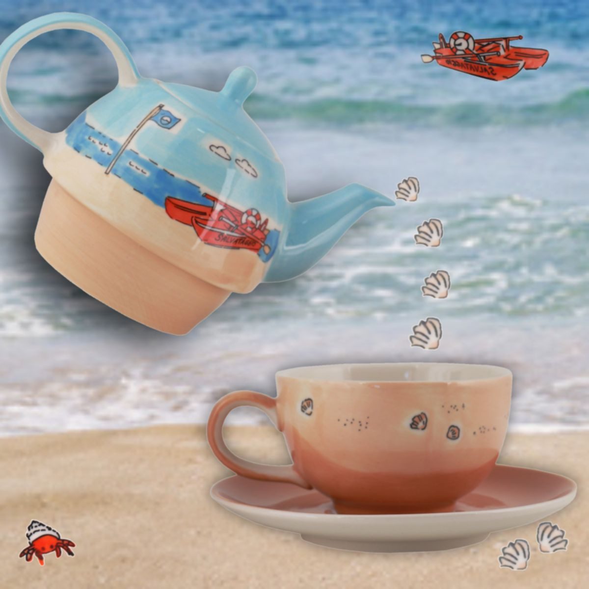 Mila Teekanne Mila Keramik Tee-Set Tea for One Dolce Vita, 400 l, (Stück)