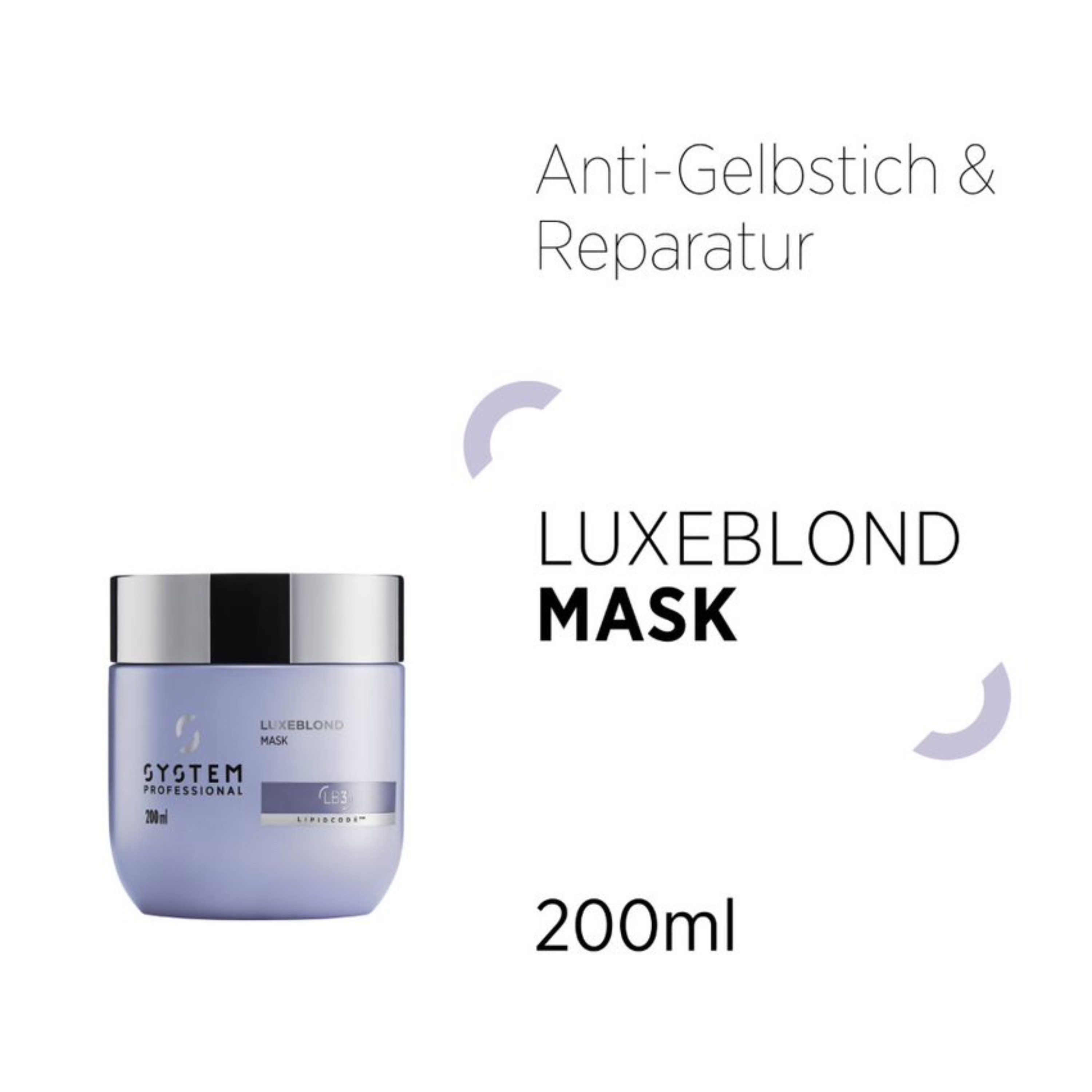 System Professional Haarpflege-Set System Professional LipidCode LuxeBlond Mask 200 ml