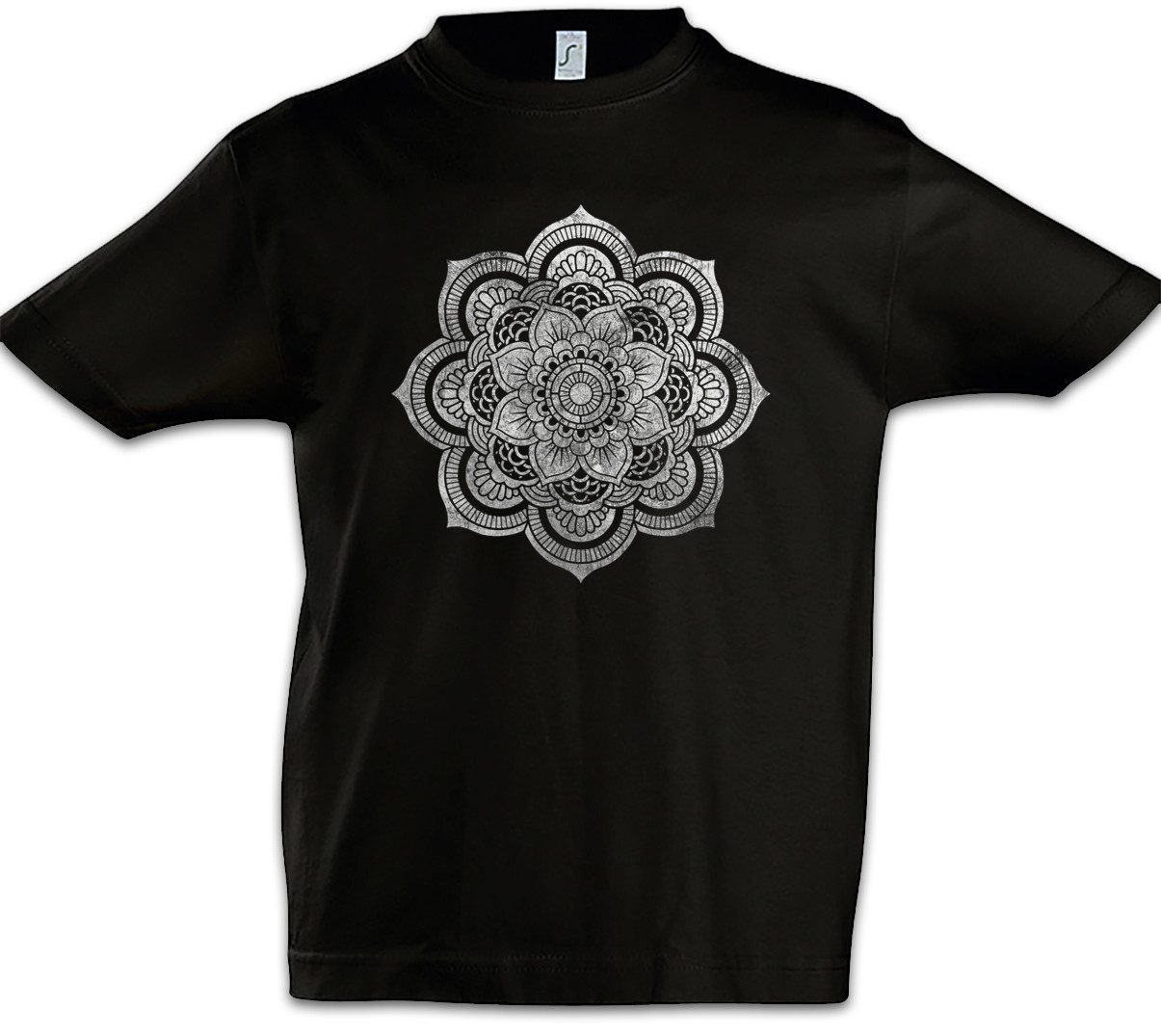 Print-Shirt Flower Mandala II Kinder T-Shirt Yantra Hinduism Buddhism Buddhismus