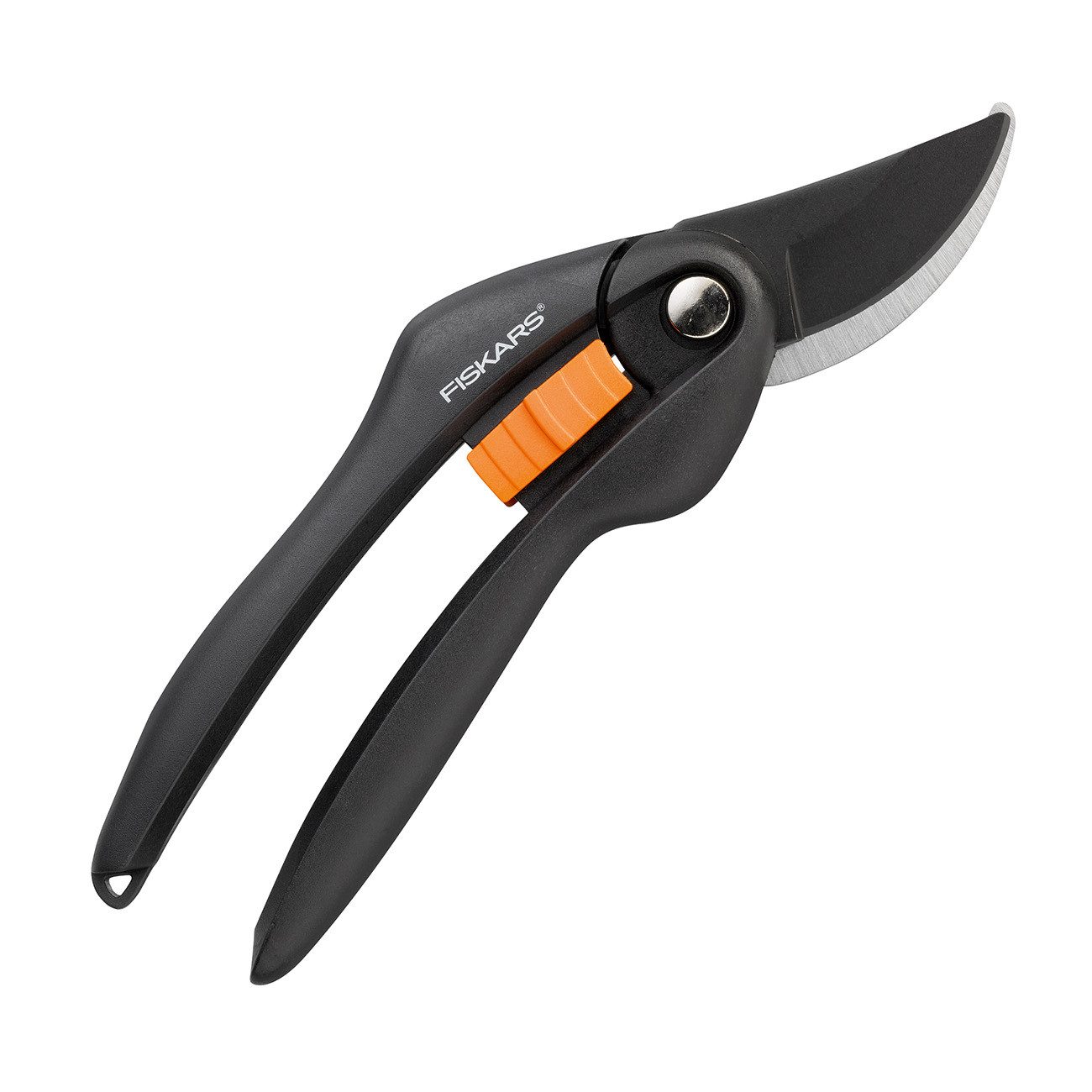 Fiskars Gartenschere P26, (Einzelgerät, Gartenschere mit Bypass-Klinge), Bypass, antihaftbeschichtet, Transportsicherung