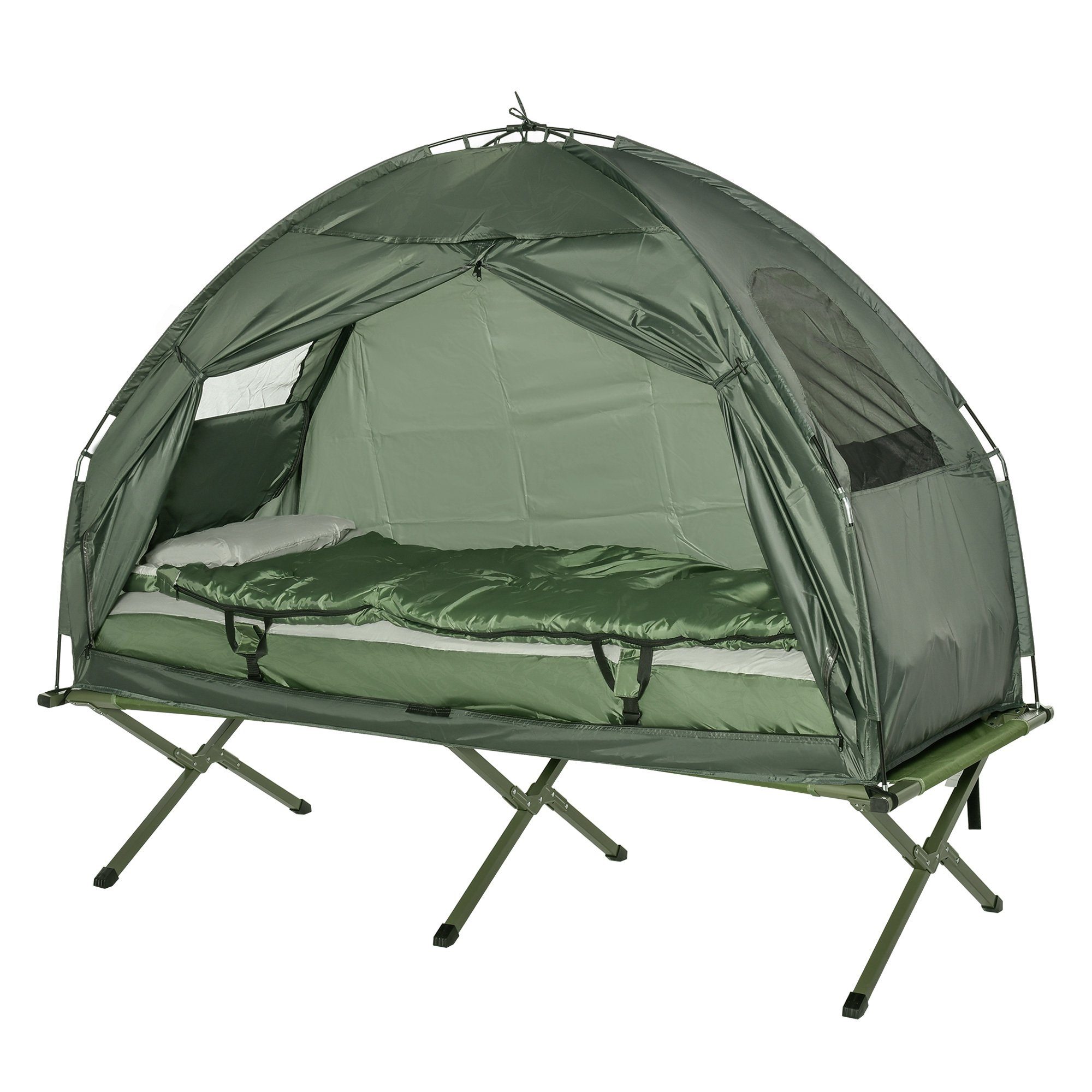 Outsunny Faltzelt Campingbett 4 in 1 Set, Feldbett: Liegefläche aus  strapazierfähigem Oxford, zusammenklappbar online kaufen | OTTO