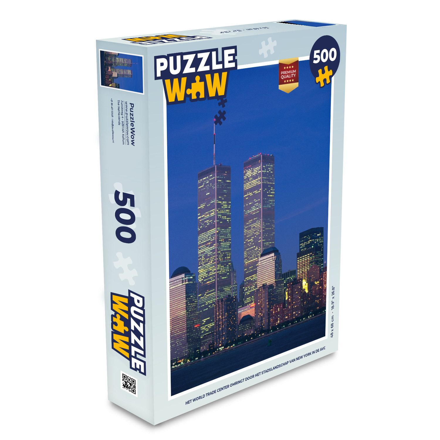 MuchoWow Puzzle Das World Trade Center inmitten der Stadtlandschaft von New York am Ab, 500 Puzzleteile, Foto-Puzzle, Bilderrätsel, Puzzlespiele, Spielzeug