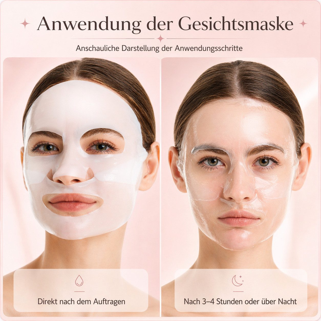 COOL-i ® Gesichtsmaske Bio Collagen Real Deep Maske – 5 Stück, Collagen & Kupferpeptide,Beruhigende und feuchtigkeitsspendende Pflege