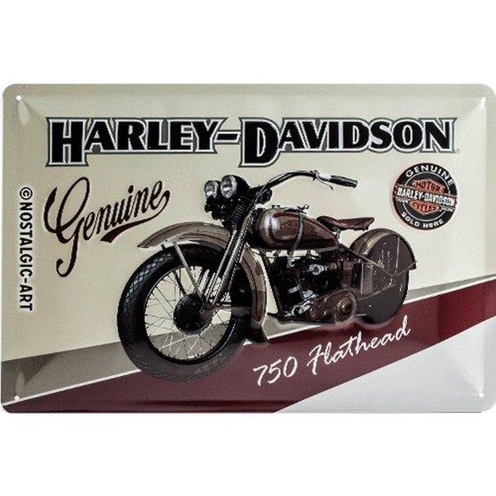 Nostalgic-Art Metallschild Blechschild 20 x 30cm - Harley-Davidson - Flathead