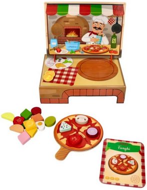 Woodyland Lernspielzeug Motorikspiel Pizza - Pizzabäcker. Belege die Pizzen richtig. 44 tlg. (44-St), 44 Teile