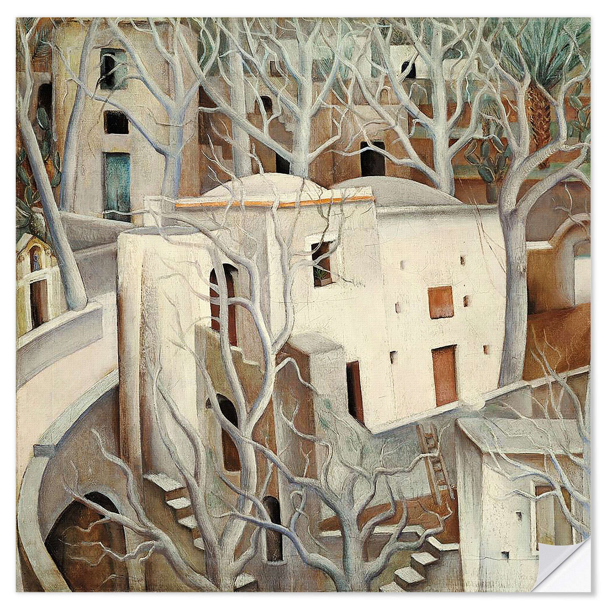 Posterlounge Wandfolie Anita Ree, Weisse Bäume, Malerei