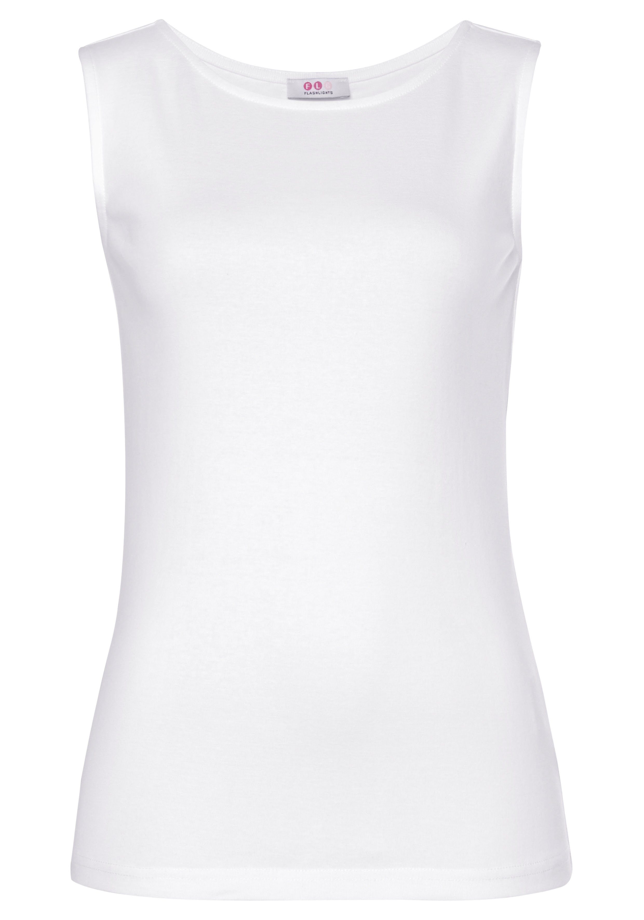 Flashlights Tanktop mit U-Boot Ausschnitt. Reduzierter Preis € 11,24. Unverbindliche Preisempfehlung € 14,99, (€ 11,24 pro 1 Stk)