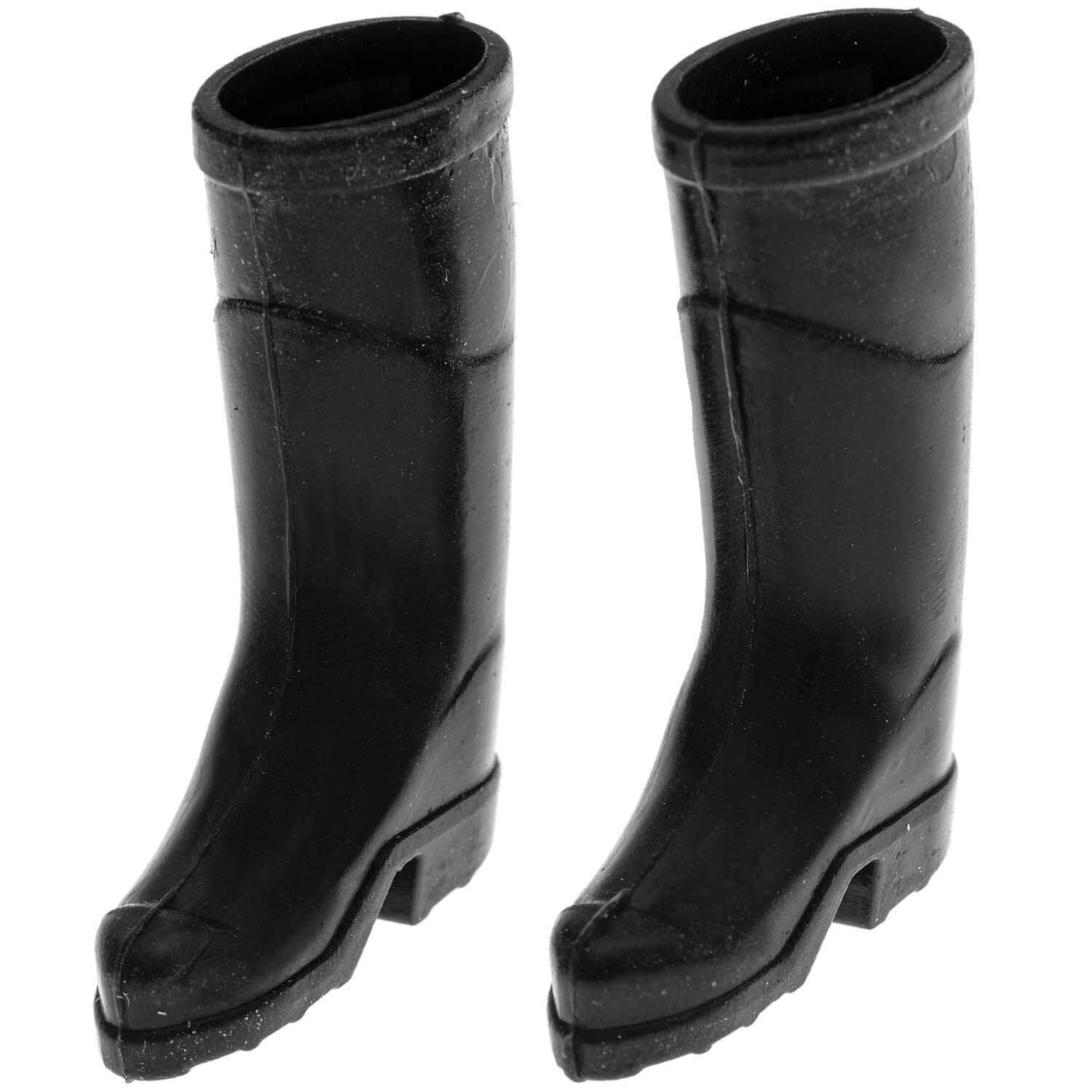 Rico Design Wichtel Miniatur Gummistiefel 2,6x3,5cm schwarz - Wichtel- und Puppenhaus