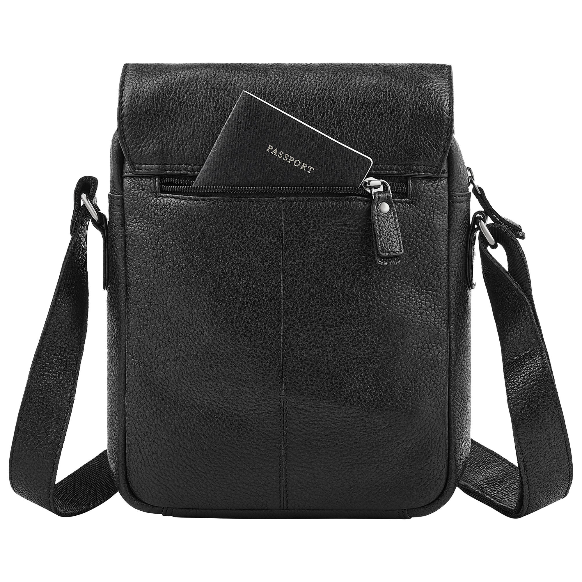 STILORD Schultertasche "Remo" Stilvolle Umhängetasche Herren Klein Leder Tablet 10,1 Zoll