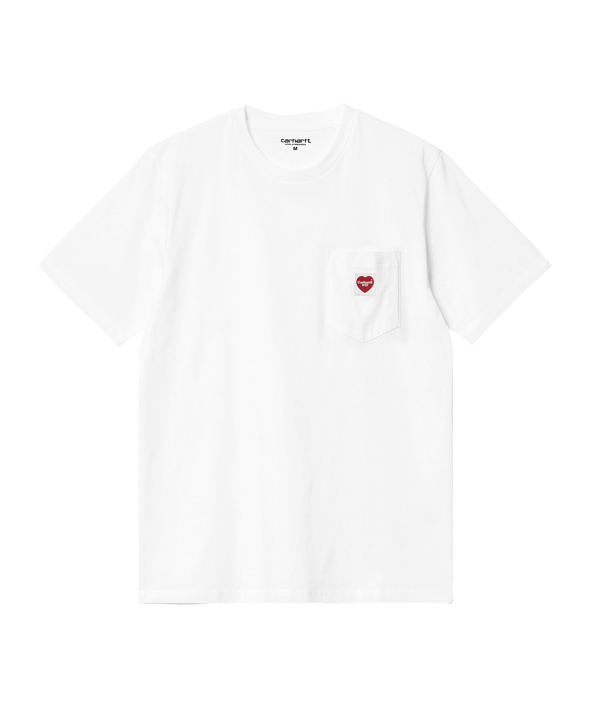 Carhartt WIP T-Shirt Carhartt WIP Pocket Heart T-Shirt Weiß Baumwolle
