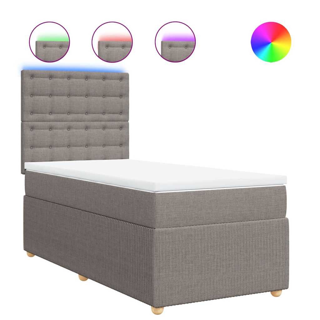 vidaXL Bett Boxspringbett mit Matratze Taupe günstig online kaufen