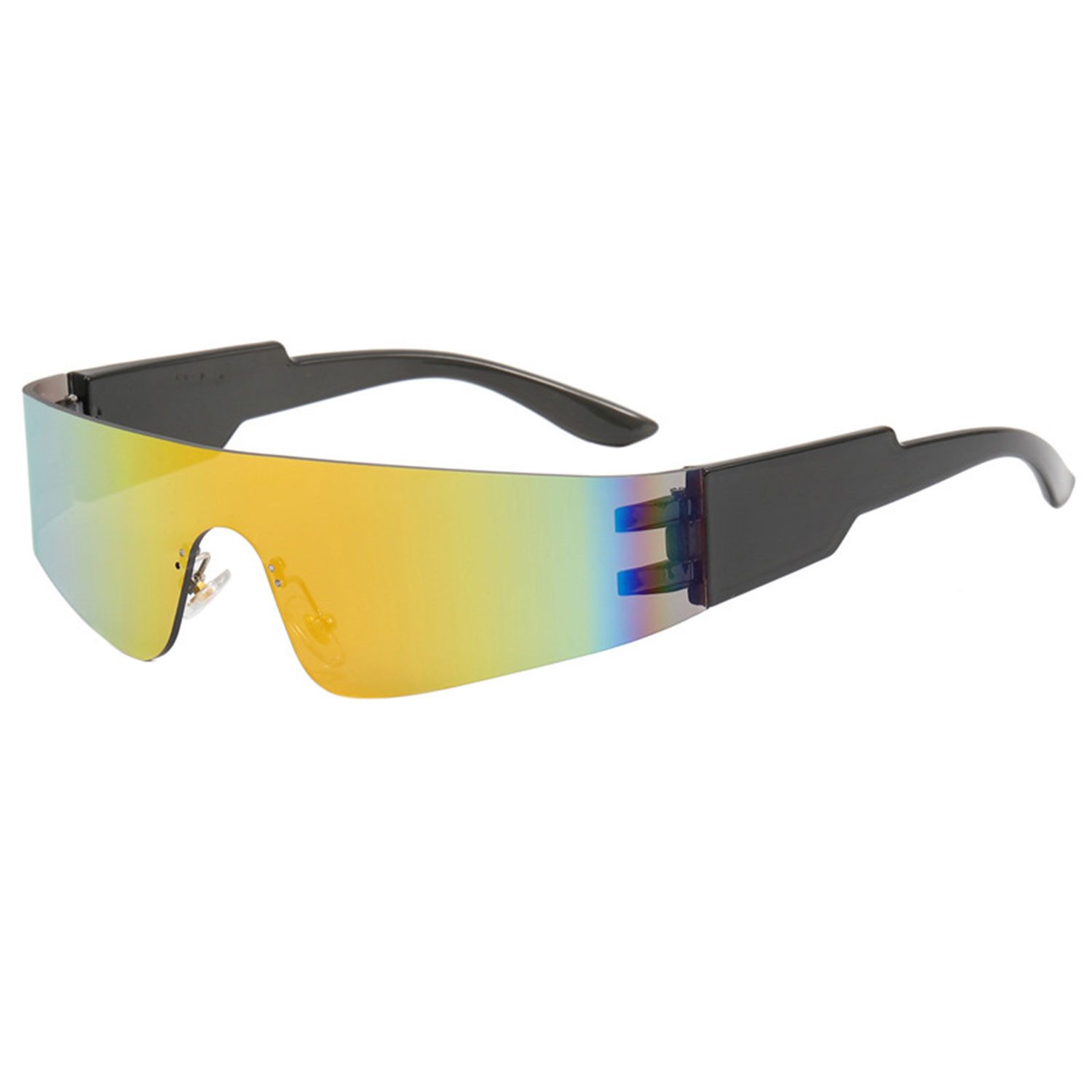 Refttenw Sonnenbrille Getönt Brille, Sonnenbrille Herren Damen Sommer Outdoor Mode Randloses