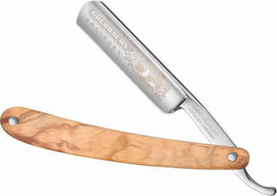 Golddachs Rasiermesser, mit Olivenholzgriff