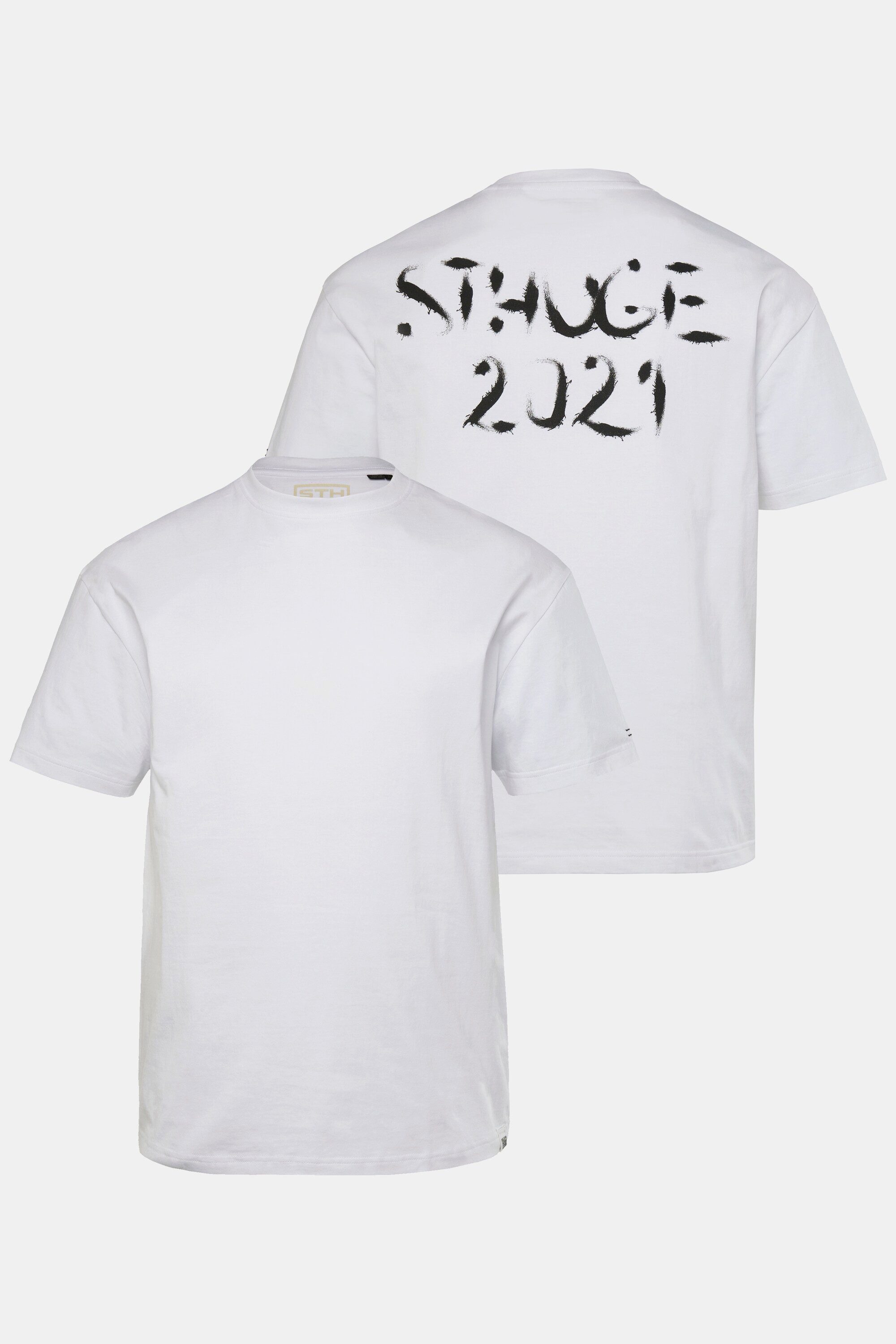 STHUGE T-Shirt T-Shirt Halbarm oversized Rückenprint