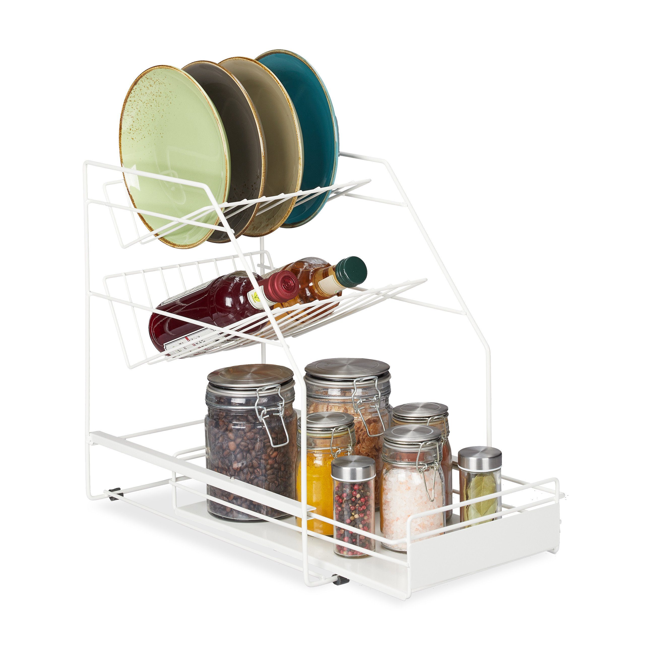 Küchenregal Küchenschrank Organizer Weiß