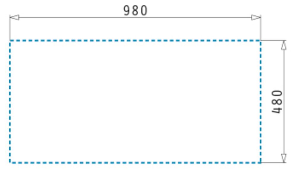 Pyramis Edelstahlspüle Sparta, rechteckig, 100/50 cm
