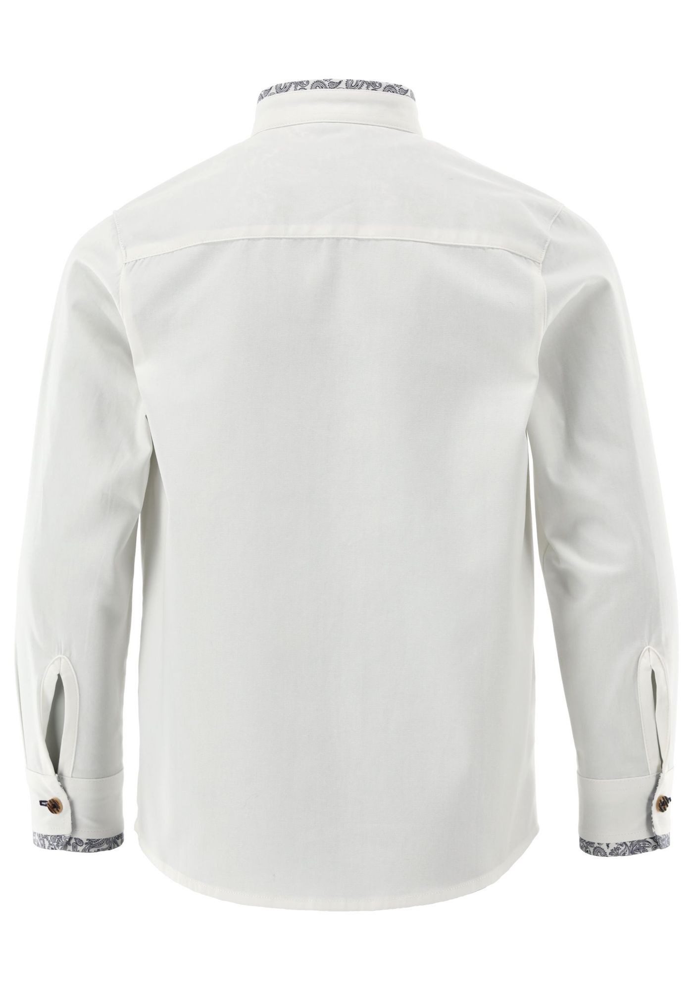 OS Trachten Trachtenhemd Zinavi gerader Schnitt, Stehkragen