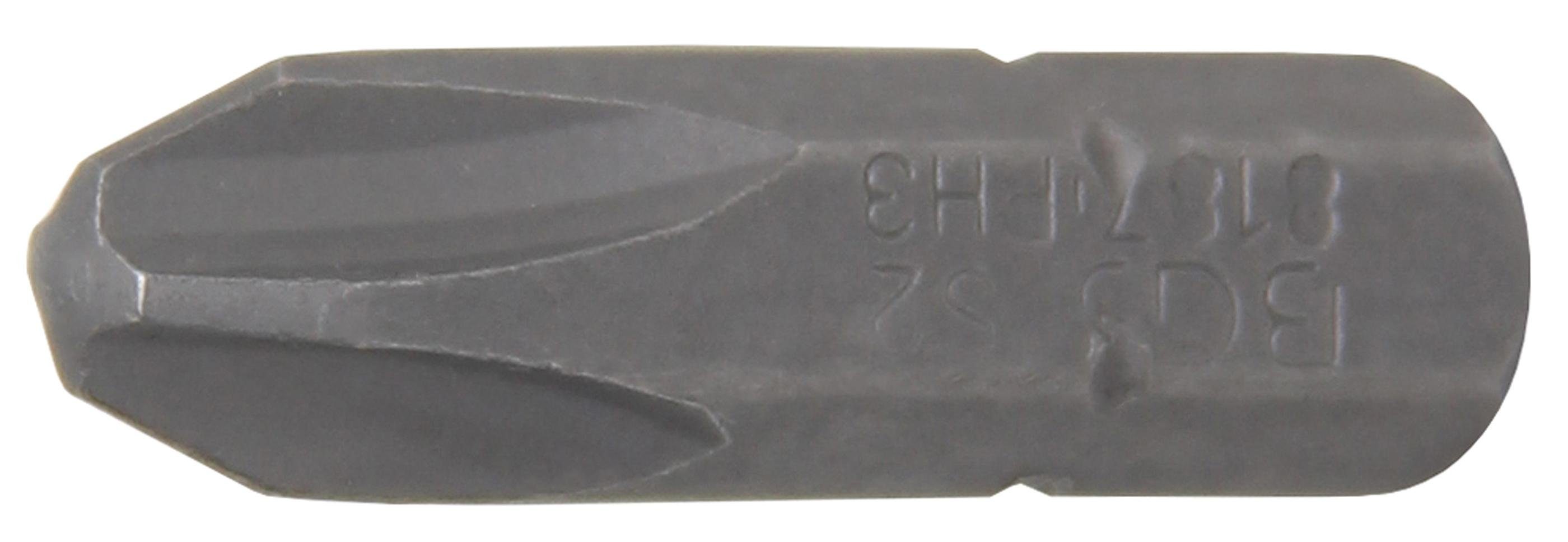 BGS technic Bit-Schraubendreher Bit, mm PH3 (1/4), Antrieb 6,3 Außensechskant Kreuzschlitz