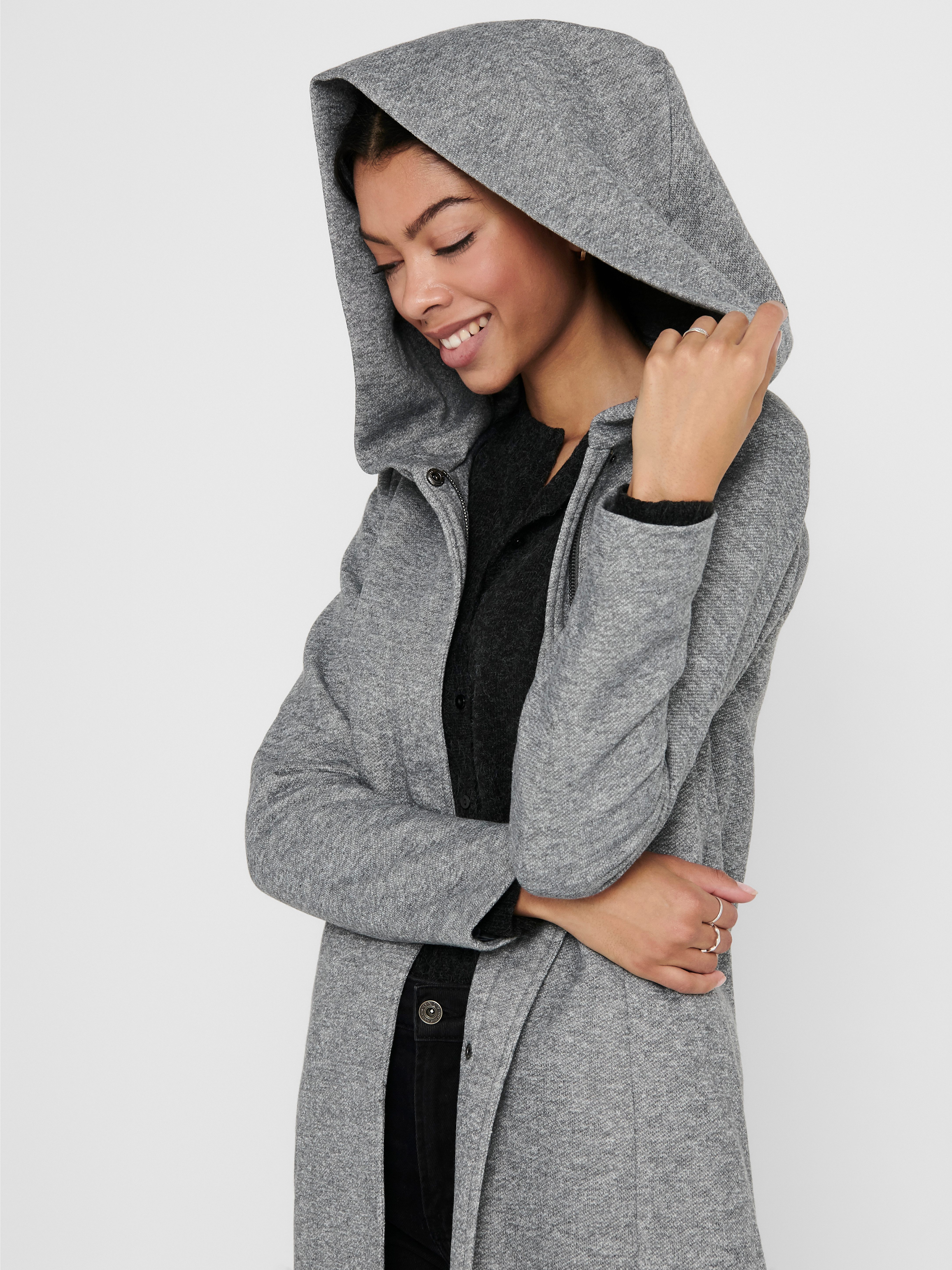 ONLY Kurzmantel ONLSEDONA LIGHT COAT OTW NOOS verdeckte Knopfleiste und Reißverschluss
