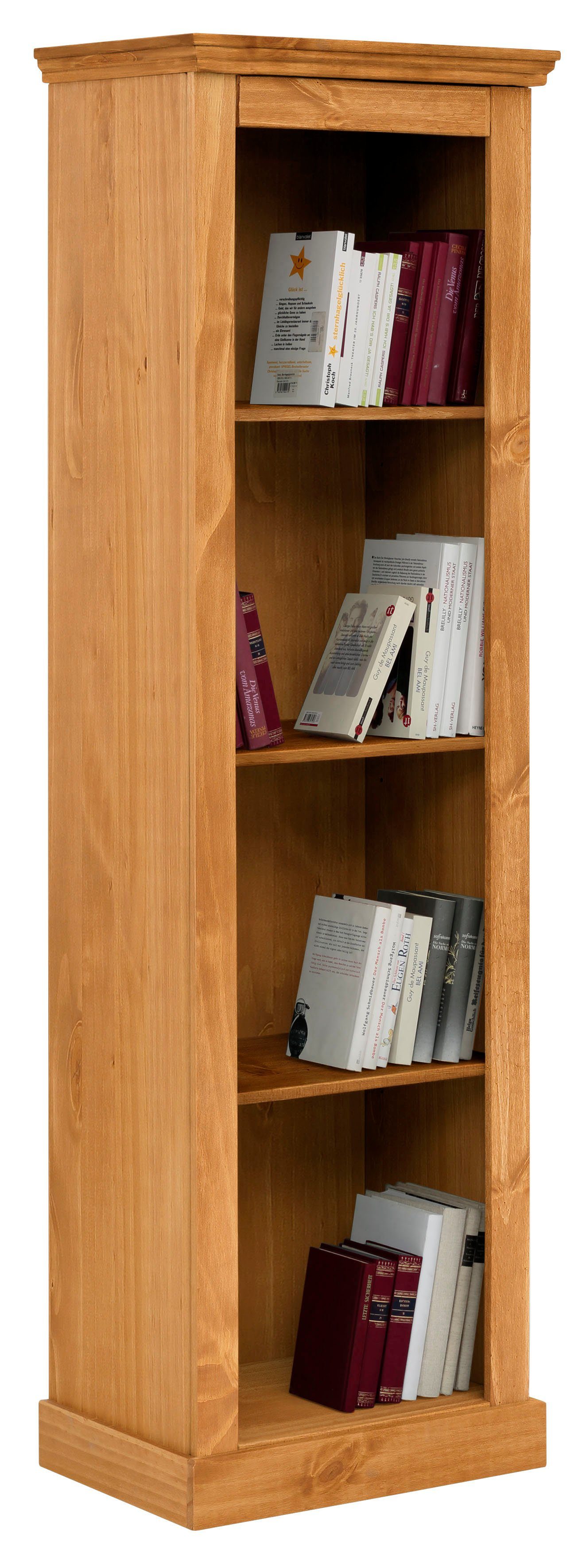 OTTO home Stauraumregal Selma, 1-tlg., Kiefernholz, feste und verstellbare Böden, Breite 55 cm, Höhe 180 cm