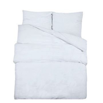 Bettwäsche Bettwäsche-Set Weiß 200x220 cm Baumwolle Bettbezug, vidaXL