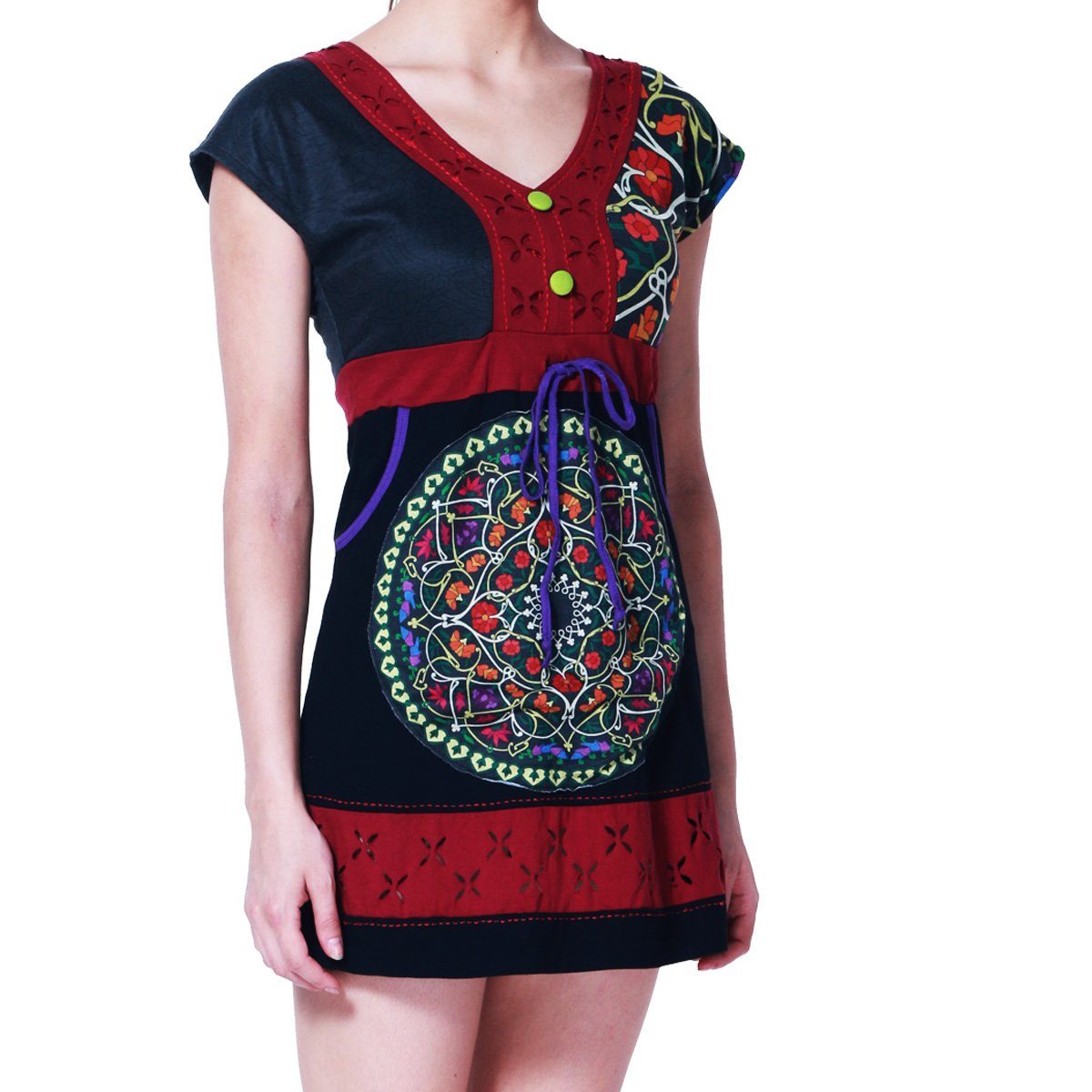 PANASIAM Tunikakleid Sommerkleid 'Underground' farbenfrohe Tunika günstig online kaufen