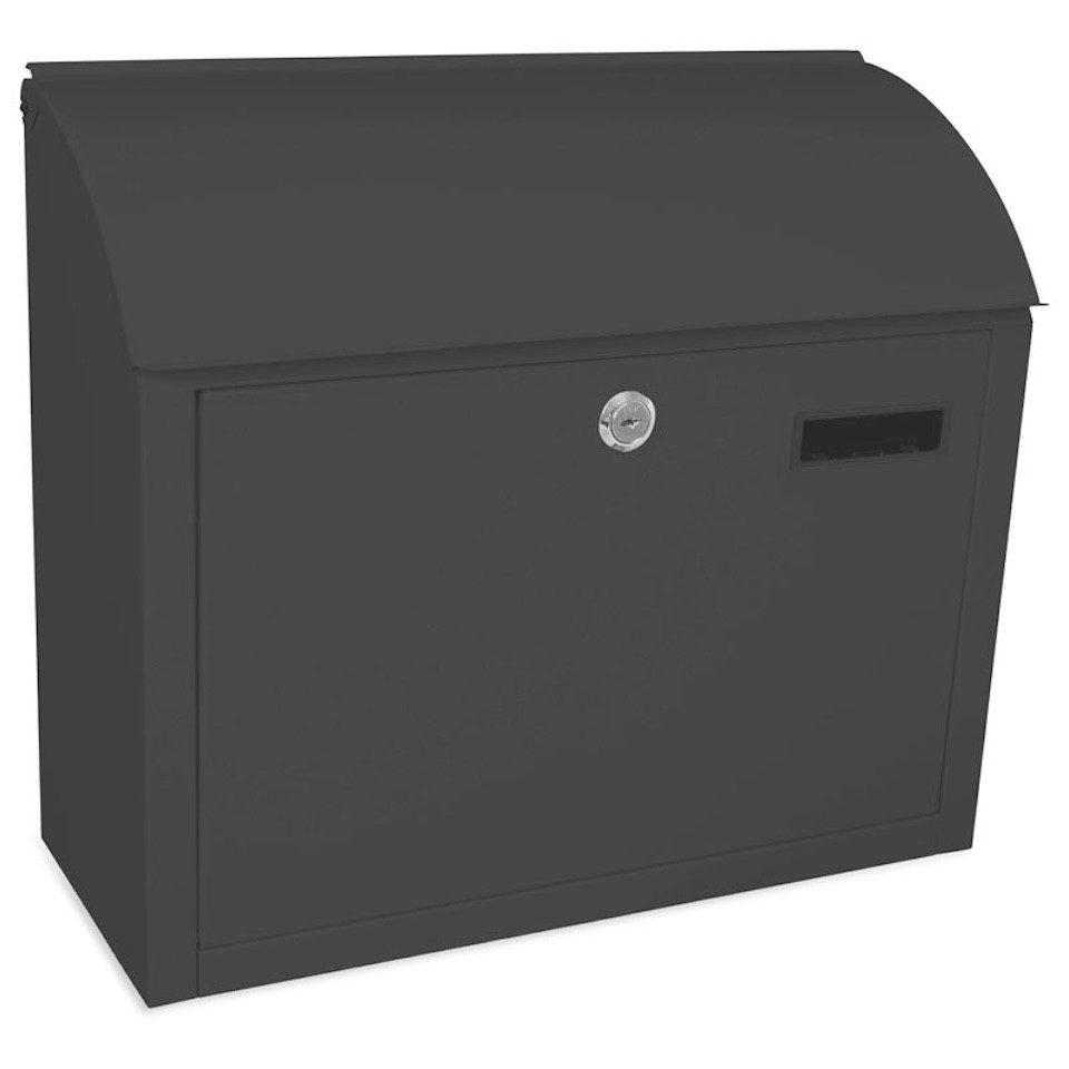 PROREGAL® Wandbriefkasten Wandbriefkasten Denian mit Namensschild, Weiß