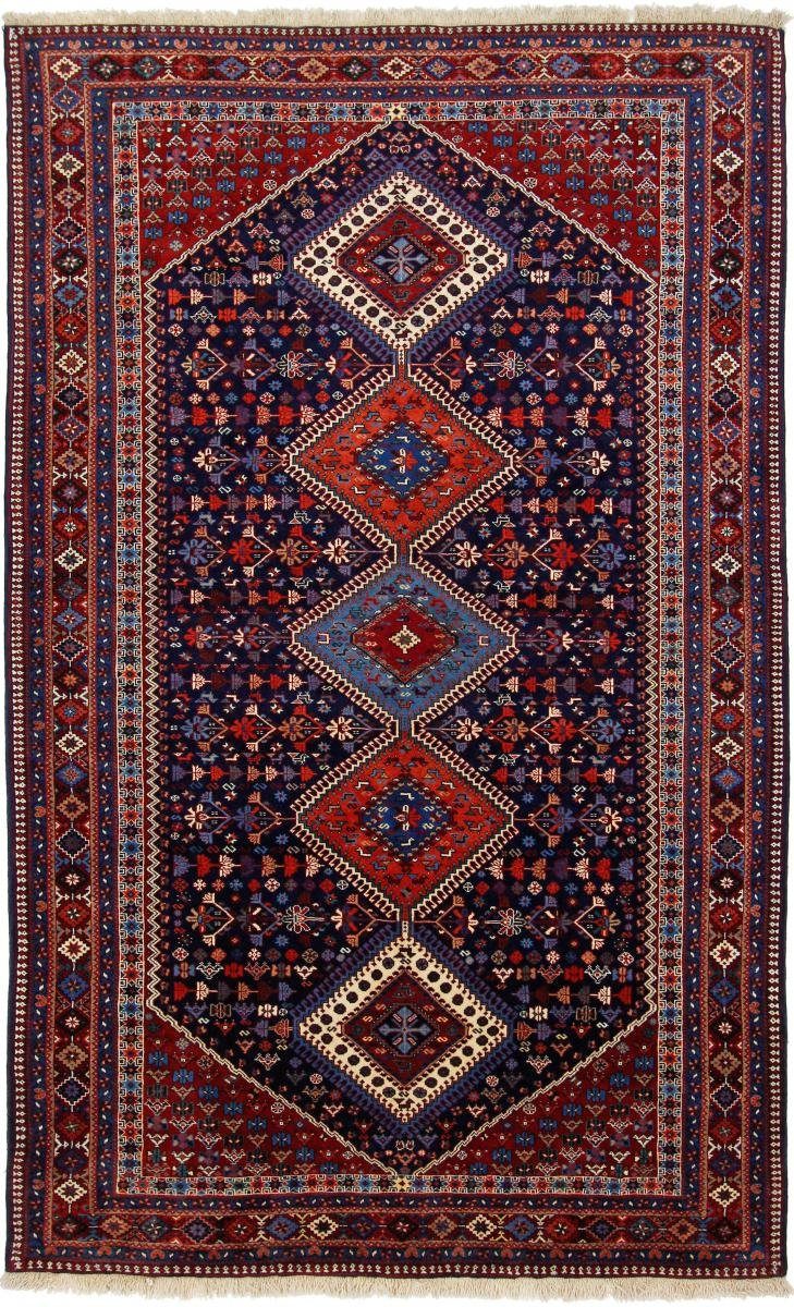Orientteppich Yalameh Aliabad 155x255 Handgeknüpfter Orientteppich / Perserteppich, Nain Trading, rechteckig, Höhe: 12 mm
