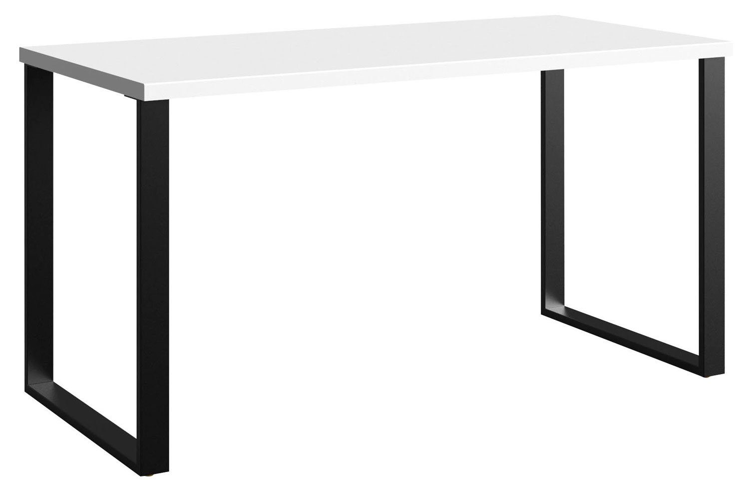 weiß 140x70x75cm / schwarz Wimex Schreibtisch Rocco,