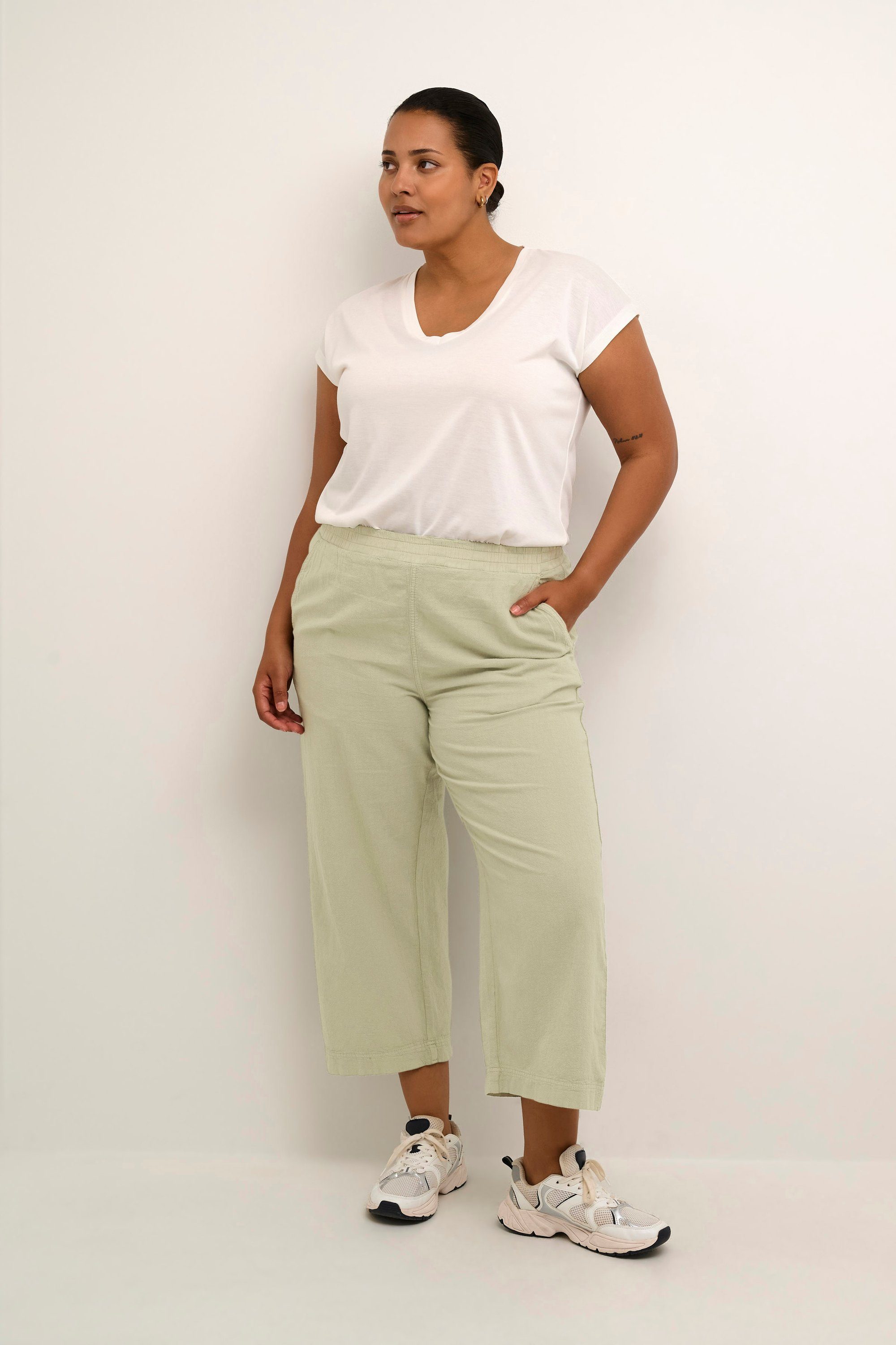KAFFE Curve Stoffhose Casual Hose KCnana Große Größen